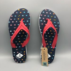 Sperry Wharf Thong Nautical Print Sandals
